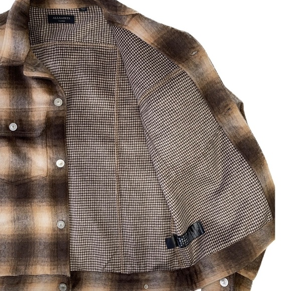 Allsaints Sundown Jacket size XL - New Condition - Plaid Pattern - Wool Like - Picture 3 of 5